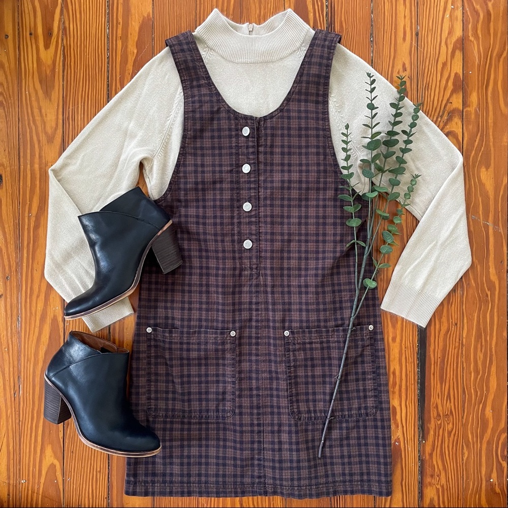 Vintage plaid jumper dress.